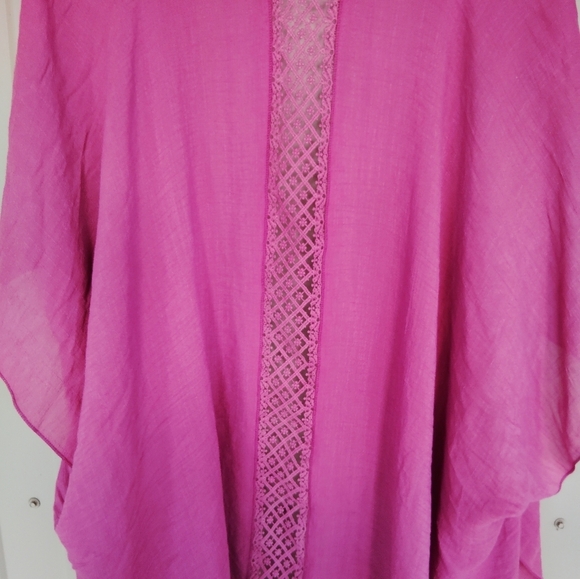 NEW Women's Purple Fuchsia Kimono One Size - Picture 8 of 12